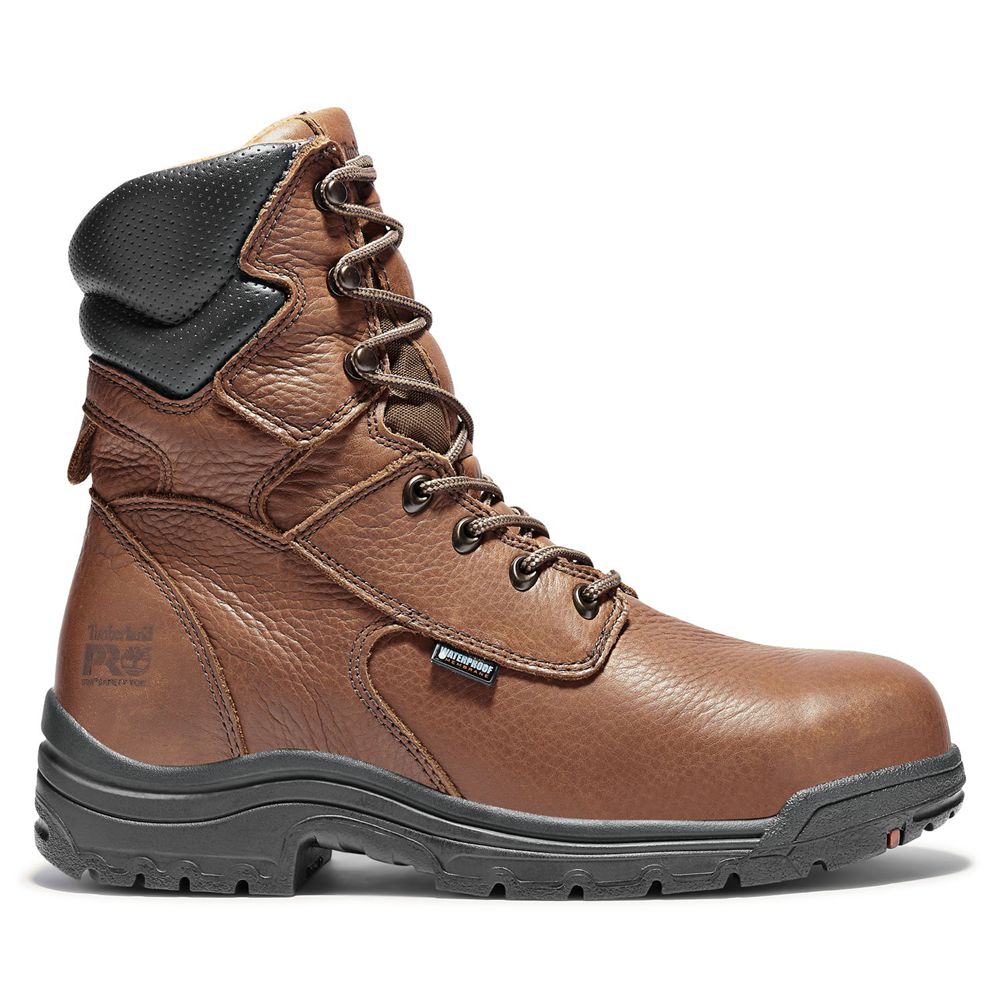 Timberland Mens Work Boots PRO® TiTAN® 8" Alloy Toe - Brown - India KA9270685